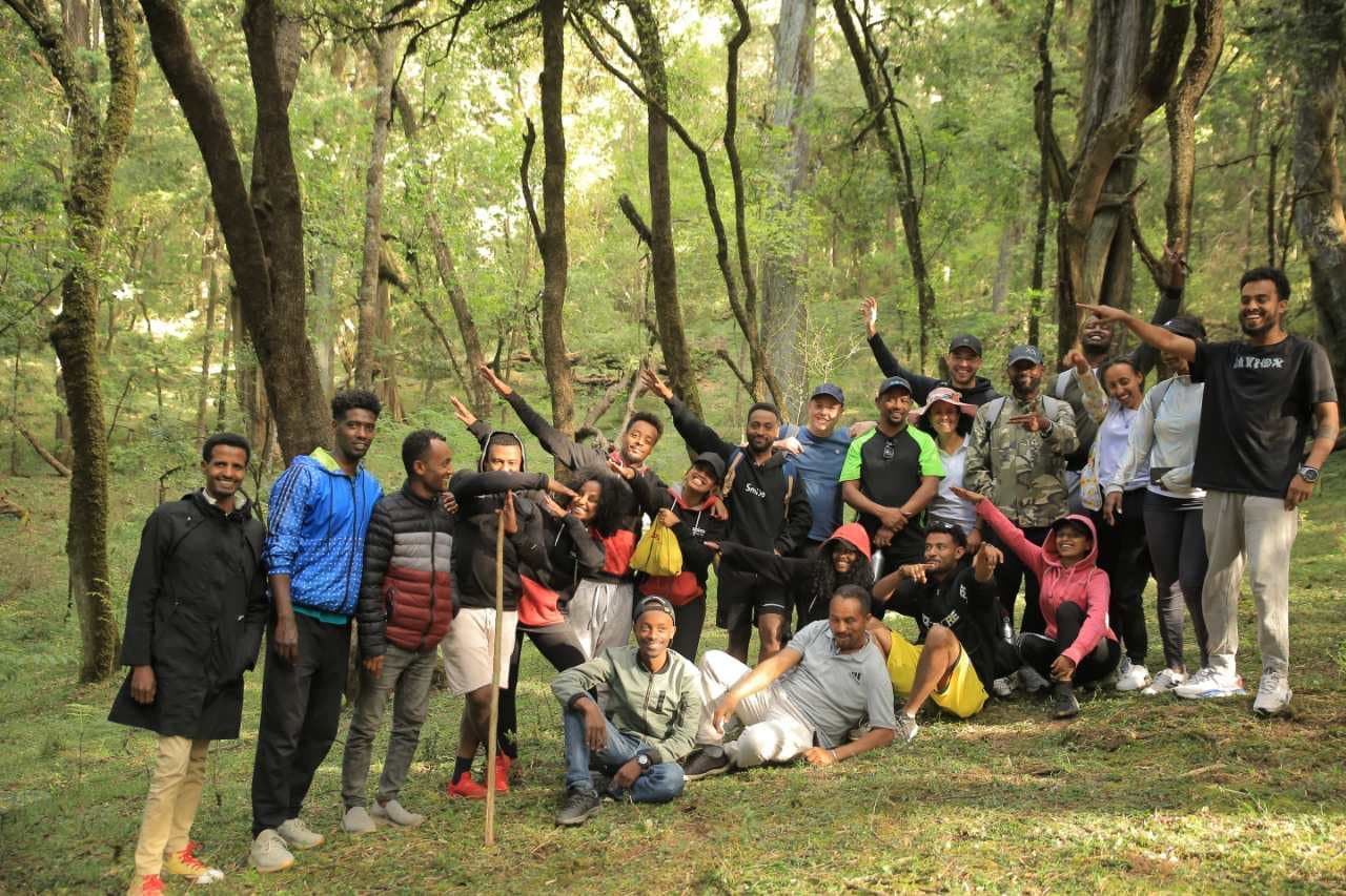 Travelers in an Oromia forest